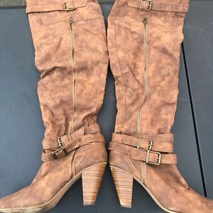 A sexy over-the-knee boot
